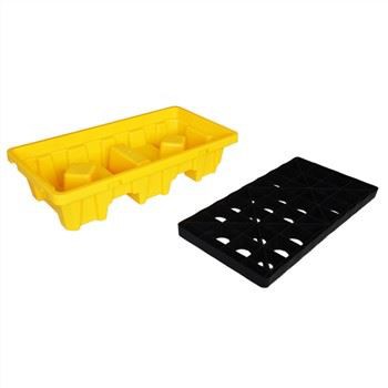 Paletas de contención de derrames para almacenamiento de tambores