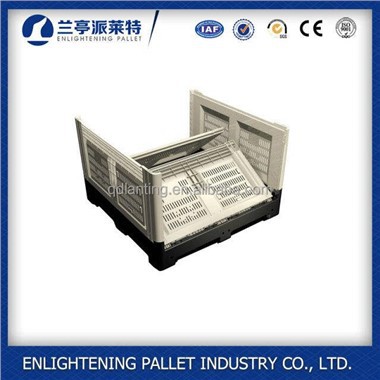 Caja de paletas de plástico ventilada