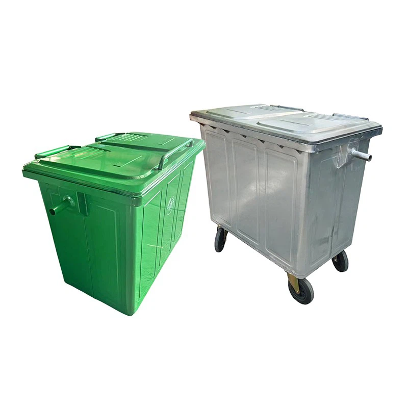1100L Stainless Steel Trash Cans With Wheels factory
